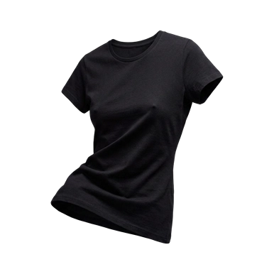 T-SHIRT REGULAR FEMME – JHK – TSRLCMF — couleur Noir